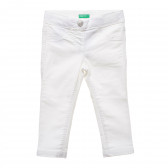 Pantaloni de culoare albă Benetton 216031 
