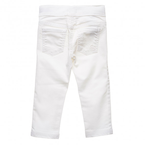Pantaloni de culoare albă Benetton 216034 4