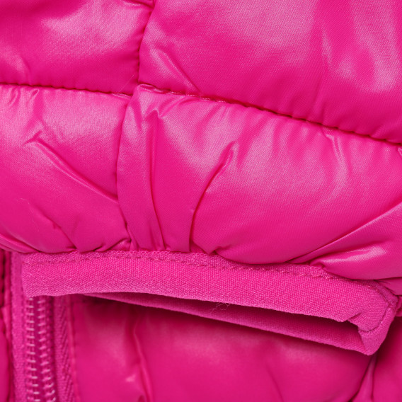 Geacă de iarnă, de  culoare roz Benetton 216061 3