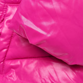 Geacă de iarnă cu glugă pentru fetițe, roz Benetton 216065 3
