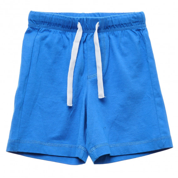 Set de pantaloni scurți și bluză din bumbac, alb și albastru Benetton 216084 6