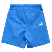 Set de pantaloni scurți și bluză din bumbac, alb și albastru Benetton 216086 8