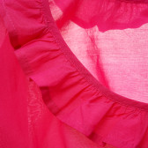 Bluză cu mâneci scurte și talie elastică, roz Benetton 216112 2