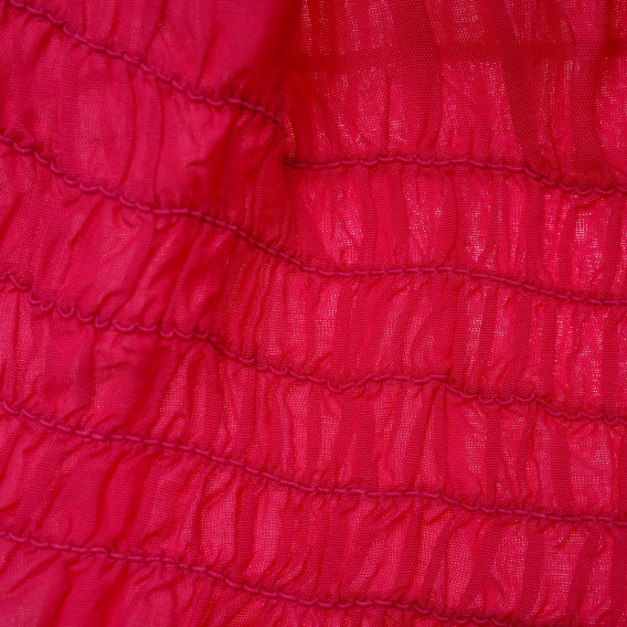 Bluză cu mâneci scurte și talie elastică, roz Benetton 216113 3