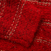 Cardigan tricotat cu fire aurii, roșu Benetton 216133 3