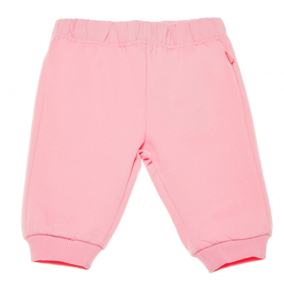 Pantaloni roz din bumbac pentru fete Chicco 216272 