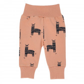 Pantaloni cu imprimeu de lamă pentru o fetițe Pinokio 216290 5