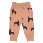 Pantaloni cu imprimeu de lamă pentru o fetițe Pinokio 216291 6