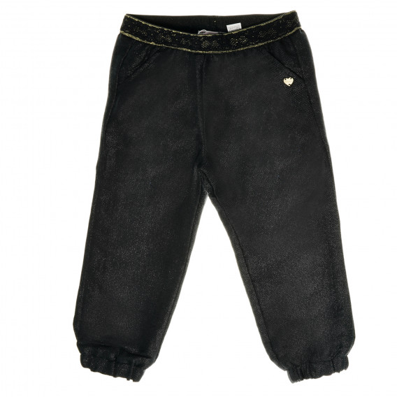 Pantaloni negri cu fire strălucitoare pentru fete Chicco 216304 
