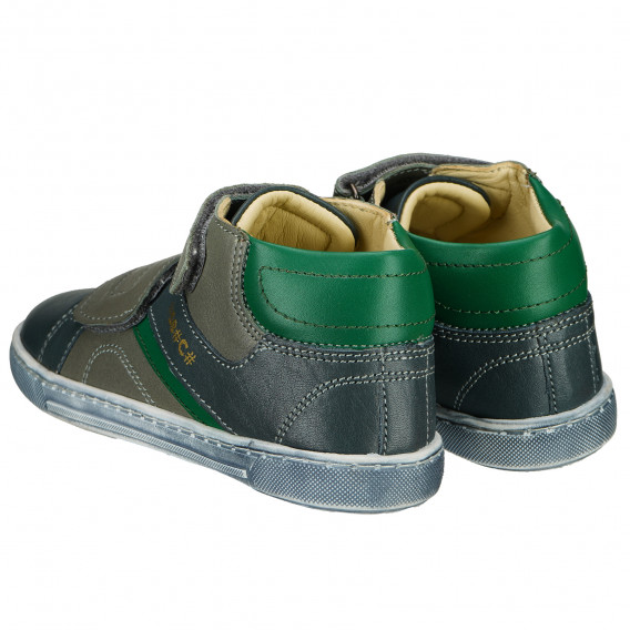 Pantofi din piele pentru băieți, cu detalii verzi Chicco 216331 2