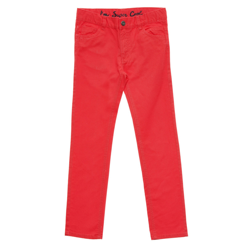 Pantaloni roșii din bumbac pentru fete  216443