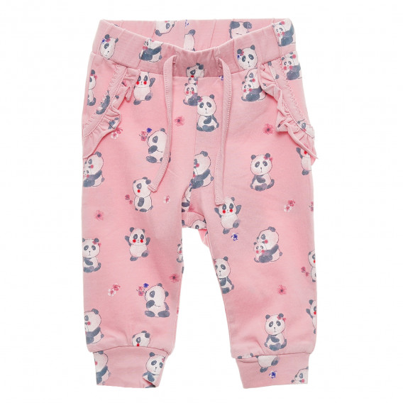 Pantaloni pentru copii cu imprimeu panda Name it 216467 