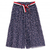 Pantaloni largi pentru fete, albastru închis cu imprimeu floral Boboli 216595 