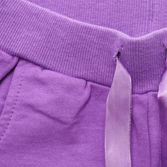 2 perechi de pantaloni din bumbac sport cu inima pentru fete violet și negru Chicco 216632 3