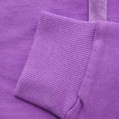 2 perechi de pantaloni din bumbac sport cu inima pentru fete violet și negru Chicco 216633 4
