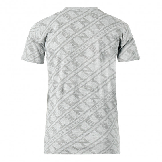 Bluză gri cu mâneci scurte din bumbac, cu imprimeu grafic, pentru băieți Guess 216658 4