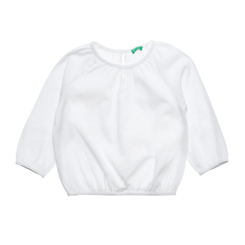 Bluză albă din bumbac cu mâneci lungi, pentru fete  216904
