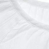 Bluză albă din bumbac cu mâneci lungi, pentru fete Benetton 216905 2