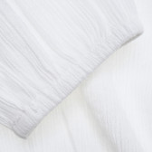 Bluză albă din bumbac cu mâneci lungi, pentru fete Benetton 216906 3