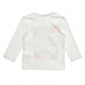 Bluză albă din bumbac cu imprimeu city hero pentru bebeluși Benetton 216943 4
