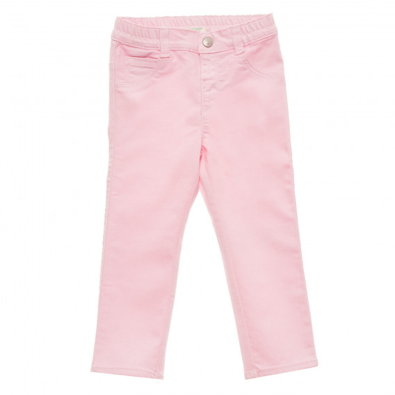 Pantaloni cu buzunare decorative pentru bebeluși, roz Benetton 216964 