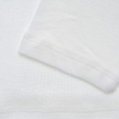 Bluză albă din bumbac cu mâneci lungi, cu inscripția mărcii Benetton 217054 3