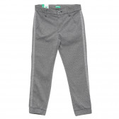Pantaloni cu elastic la capătul picioarelor, gri Benetton 217108 