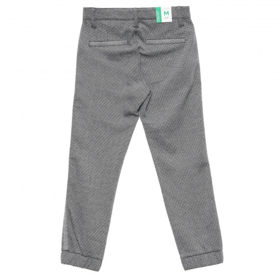 Pantaloni cu elastic la capătul picioarelor, gri Benetton 217111 4