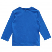 Bluză din bumbac albastru cu motive de baschet pentru bebelusi Benetton 217127 4