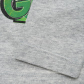 Bluză gri cu mâneci lungi din bumbac pentru bebeluși Benetton 217138 3