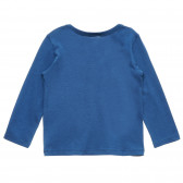 Bluză din bumbac albastru cu imprimeu floral pentru bebelusi Benetton 217147 4