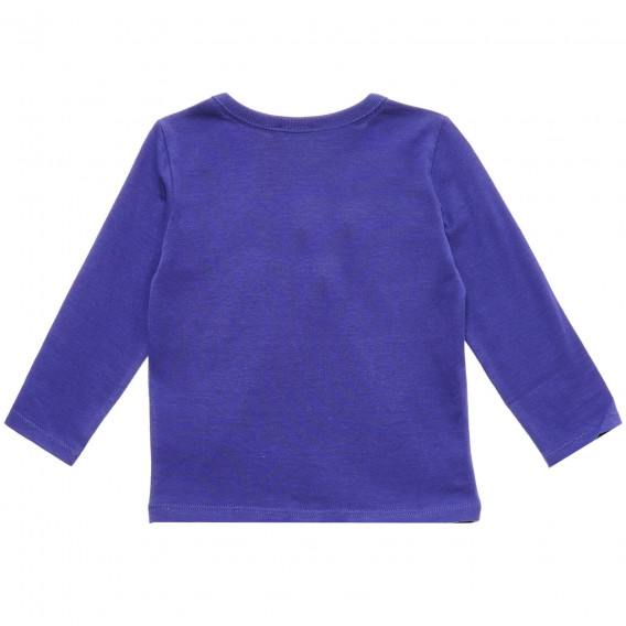 Bluză din bumbac cu mâneci lungi, violet Benetton 217187 4