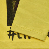 Bluză galbenă cu mânecă lungă din bumbac, cu imprimeu grafic Benetton 217198 3
