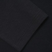 Bluză neagră din bumbac cu inscripția mărcii Benetton 217238 3