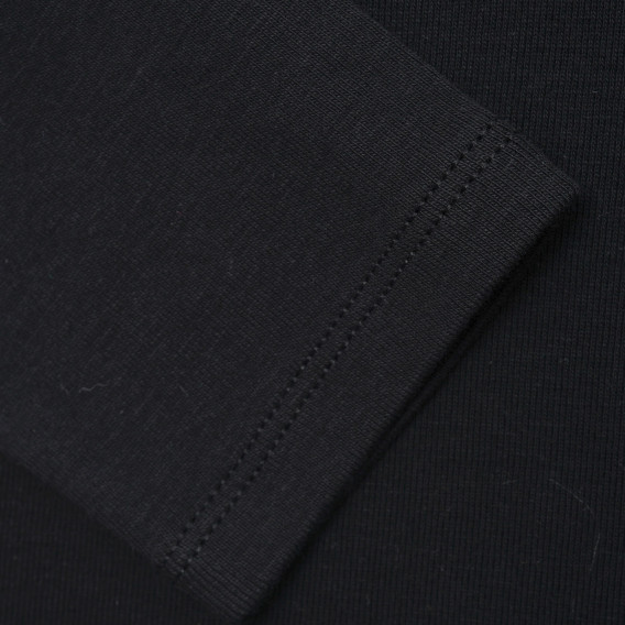 Bluză neagră din bumbac cu inscripția mărcii Benetton 217238 3