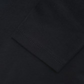 Bluză neagră polo din bumbac cu sigla mărcii pentru bebeluși Benetton 217380 2