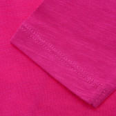 Bluză roz cu imprimeu inimă din bumbac  Benetton 217465 3