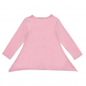 Bluză roz cu mâneci lungi din bumbac, cu inscripție Benetton 217474 4