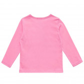 Bluză roz din bumbac cu inscripția Sunt regina Rock-ului pentru bebeluși Benetton 217478 4