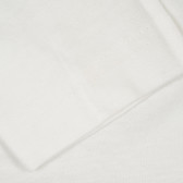 Bluză albă cu mânecă lungă din bumbac cu imprimeu Benetton 217582 3