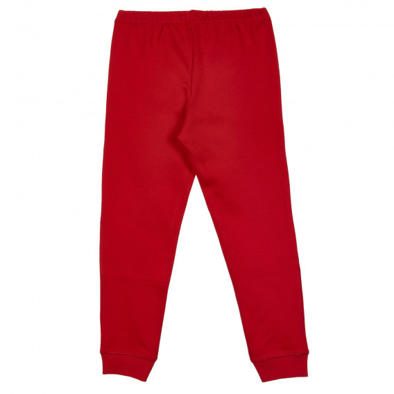 Pijamale din bumbac alb cu roșu Benetton 217603 8