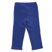 Pantaloni din bumbac cu sigla mărcii, albastru Benetton 217716 4