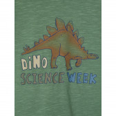 Bluză din bumbac cu mâneci lungi și imprimeu dinozaur, verde Name it 218010 3