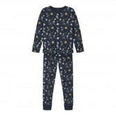 Pijamale din două piese cu imprimeu astronauți, albastru Name it 218299 