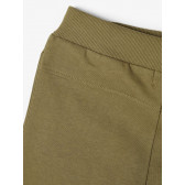 Pantaloni din bumbac organic, verzi Name it 218370 4
