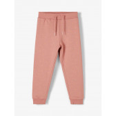Pantaloni din bumbac organic pentru fetițe, roz Name it 218411 