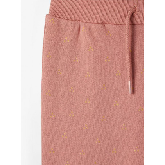 Pantaloni din bumbac organic pentru fetițe, roz Name it 218413 3