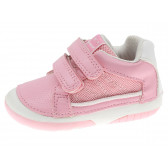 Teniși pentru bebeluși cu detalii albe, roz Beppi 218699 