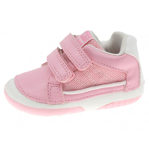 Teniși pentru bebeluși cu detalii albe, roz Beppi 218699 