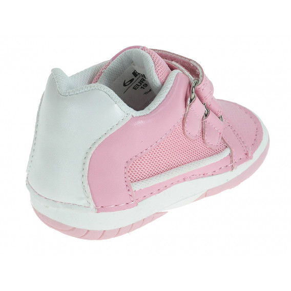 Teniși pentru bebeluși cu detalii albe, roz Beppi 218700 2